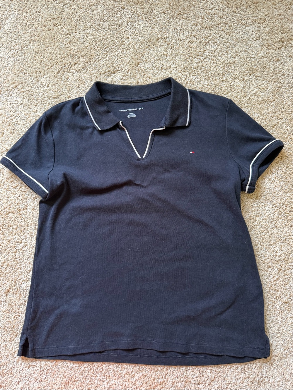 Nautica Green & White Striped Boatneck Top with White Jeans, two TH Polo tops - Picture 13 of 16